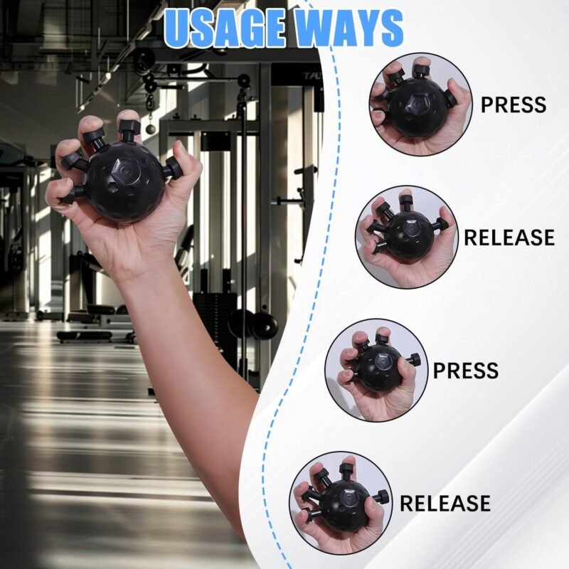 ⁦Gym Finger Hand Strengthener Grip Adjustable Resistance Hand Balls Gripper Exerciser For Forearm Strength Climbing Training⁩ - الصورة ⁦3⁩